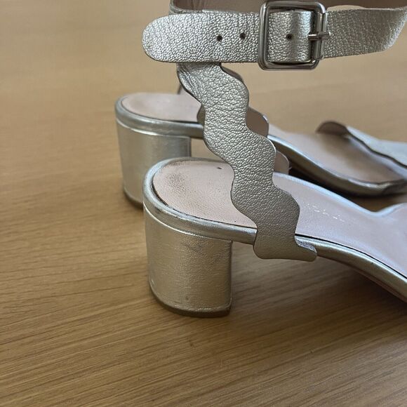 Women's Loeffler Randall Emi Scalloped Block Heel Dress Sandal - Picture 4 of 11